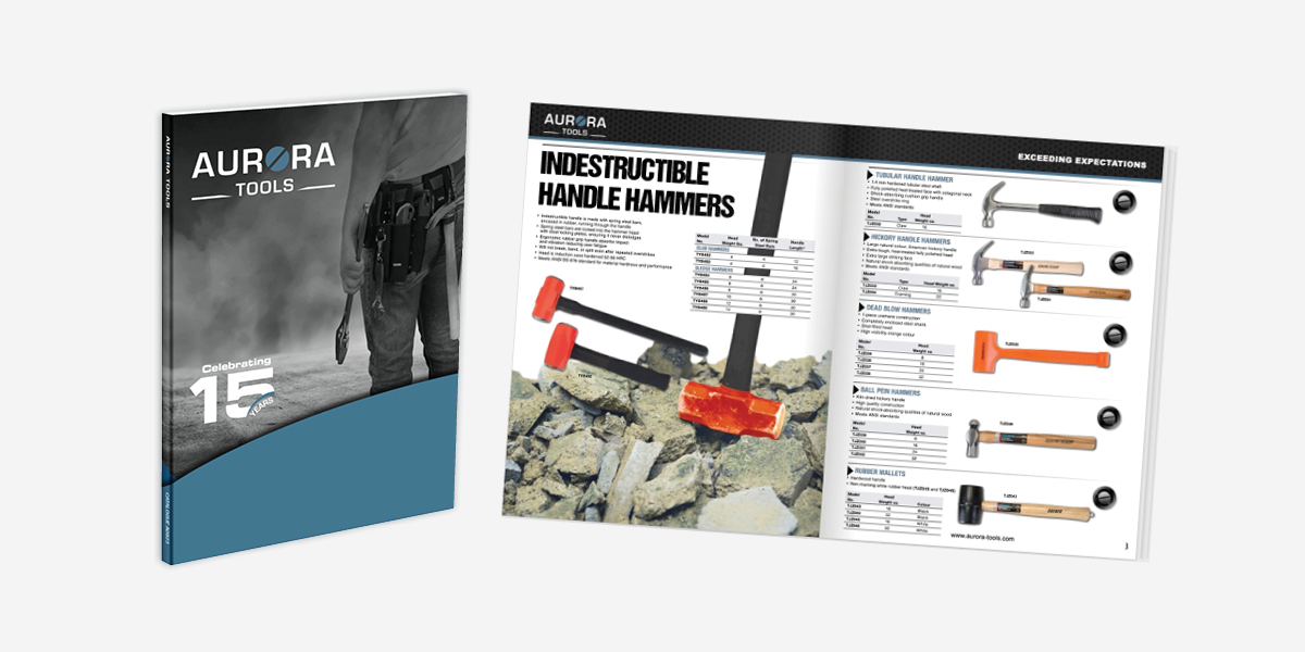 Aurora Tools Catalogue cover and pages