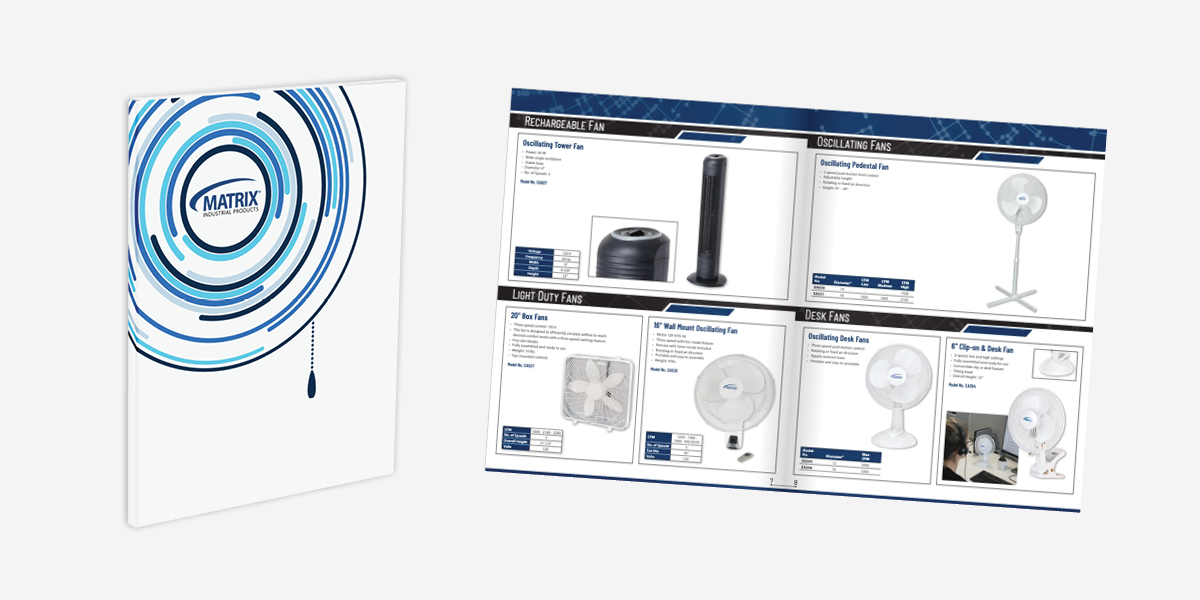 Matrix Industrial Products Catalogue cover and pages